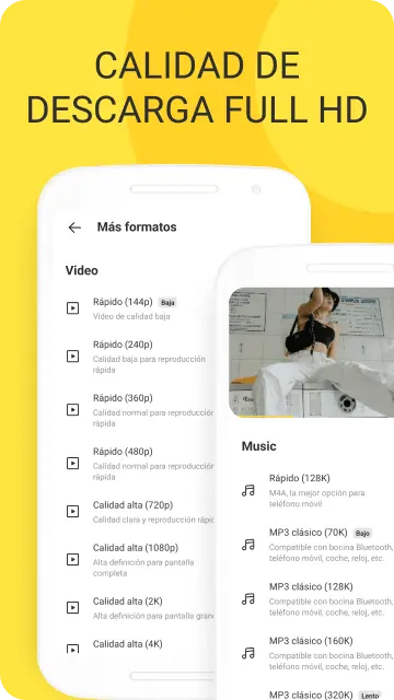 Calidad de descarga completa hd