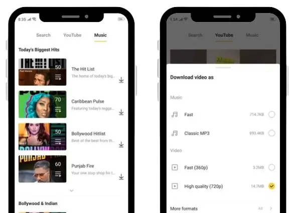 Descargas en alta resolución